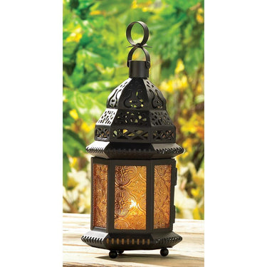 Yellow Glass Moroccan Lantern - The Fox Decor